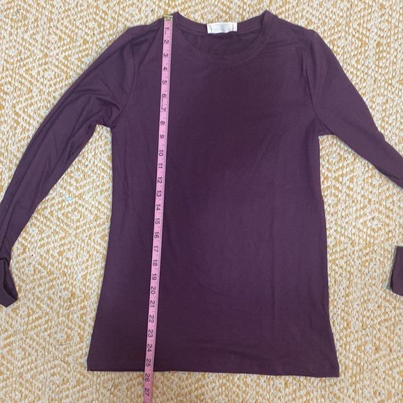 Plum Purple Round Neck Long Sleeve Top and Leggings 2 Piece Set - Medium - Picture 4 of 7